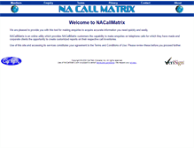 Tablet Screenshot of nacallmatrix.com